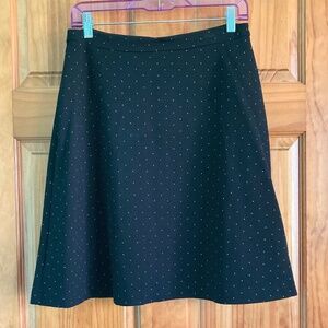 Women’s size medium Lysse black gently used knee length polka dotted skirt